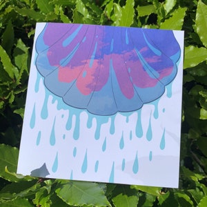 Tarjeta de Bautismo de Concha y Agua - Tarjeta Cristiana - Tarjeta de Felicitación - Naturaleza - Tarjeta de Fe - Gracias - amigo - Lindo - Te Amo - Bautizo