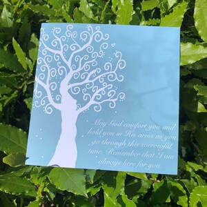 Carte de vœux de deuil chrétien - Carte chrétienne - Carte de vœux - Soutien - Partager l’amour - Carte de perte Je suis désolé - ami - Je t’aime