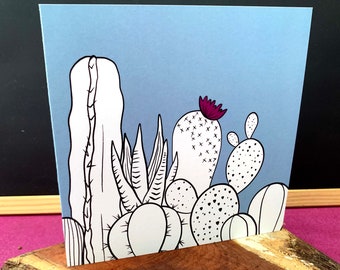 Cactus Greeting Card - Fun Card - Greeting Card - Succulents - Funny - Illustration - Thank You - Birthday - friend - Cute Love You - Plant