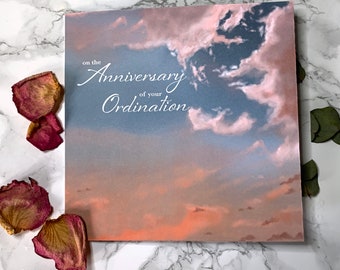Anniversary of Ordination Greeting Card - Christian Card - Greeting Card - Faith - Painting- Ordination Card - friend - Priest - Deacon