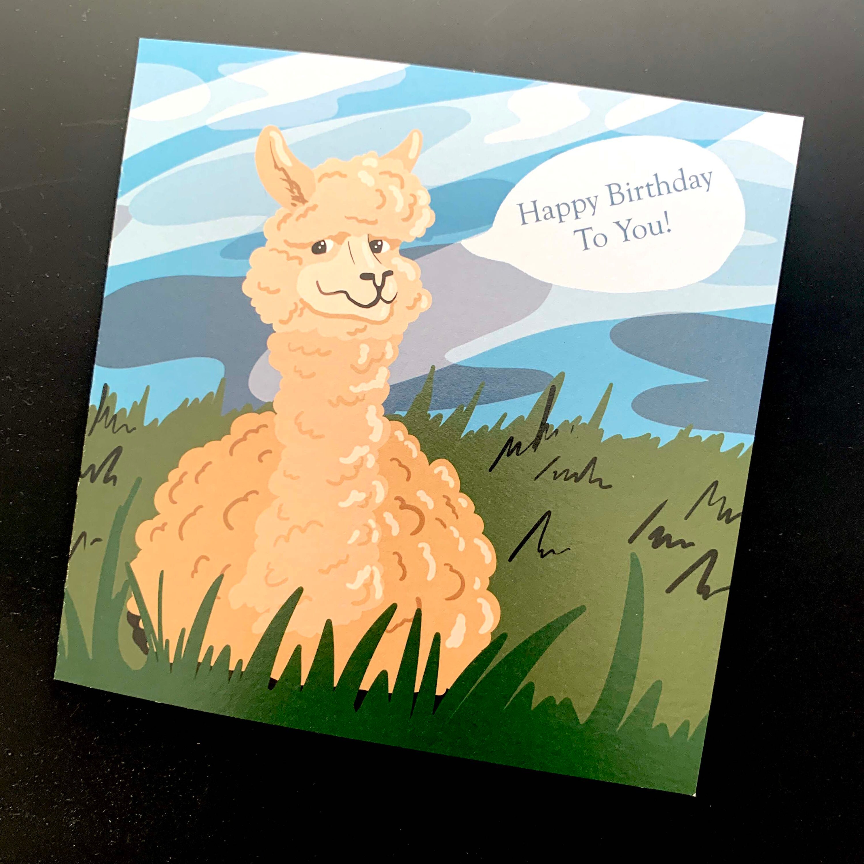 Fun Alpaca Card Greeting Card Birthday Happy Birthday | Etsy