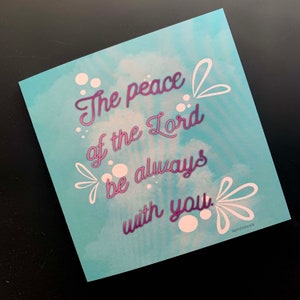 Peace Of The Lord Greeting Card - Carte chrétienne - Carte de voeux - Couleurs arc-en-ciel - Peinture - Carte d’ordination - Ami - Mignon - Je t’aime