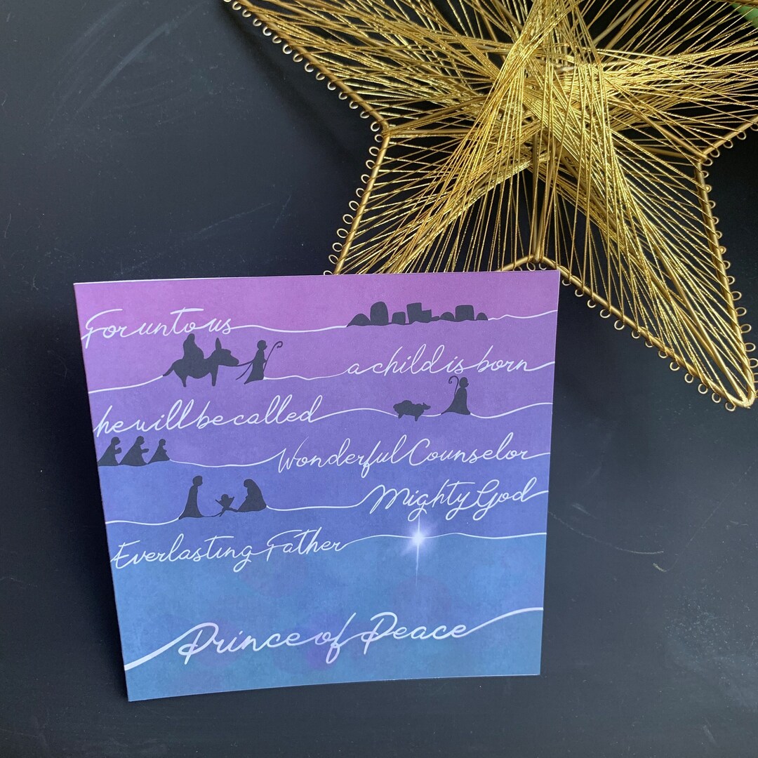 For Unto Us A Child Is Born Christmas Card 