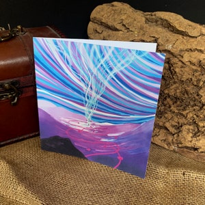 Carte de voeux Purple Sky - Carte chrétienne - Carte de voeux - Foi - Peinture - Carte d'ordination - ami - Prêtre - Je t'aime - Pâques
