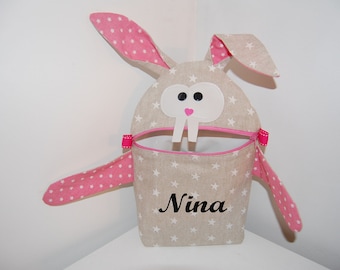 Trousse enfant lapin, trousse à goûter, écolier maternelle, cadeau