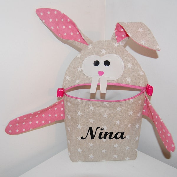 Trousse enfant lapin, trousse à goûter, écolier maternelle, cadeau