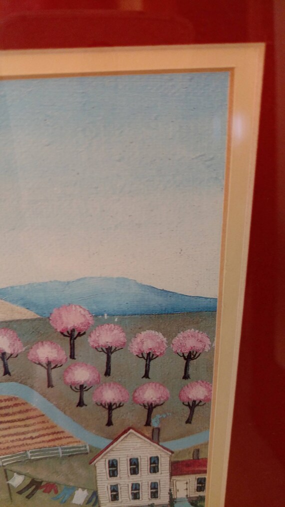 Linda Nelson Stocks Herb Cottage Signed And Number Print Americana Nostalgia Folk Art - 