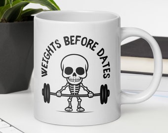 Funny Gym Mug: Weightlifting Humor Coffee Cup