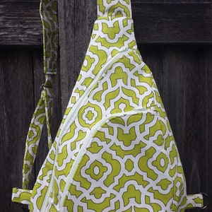 Lime Green Keyhole Sling Bag
