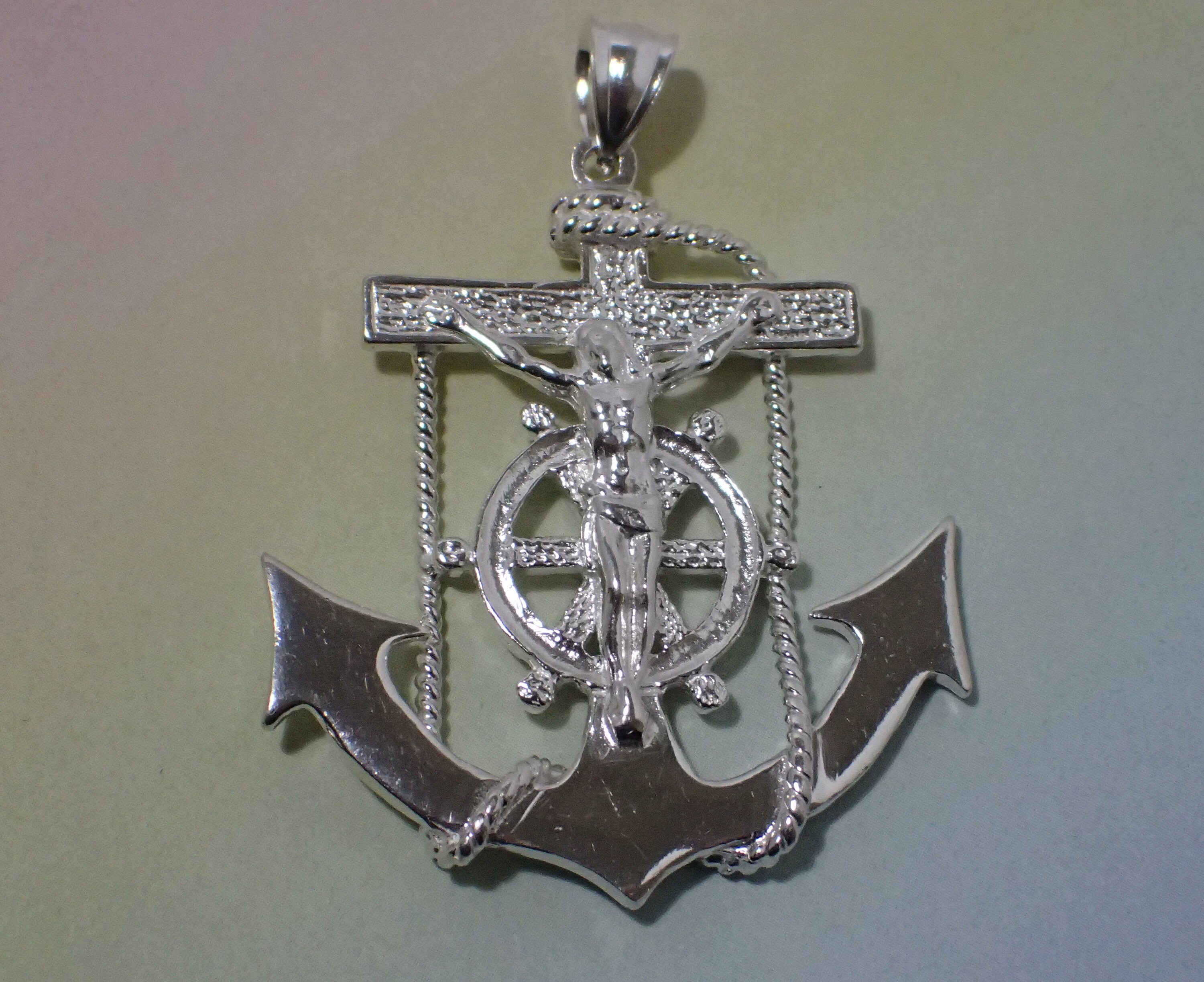 Mariners Cross Anchor Cross Sterling 