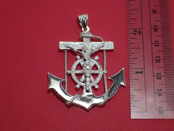 Mariners Cross Anchor Cross Sterling 