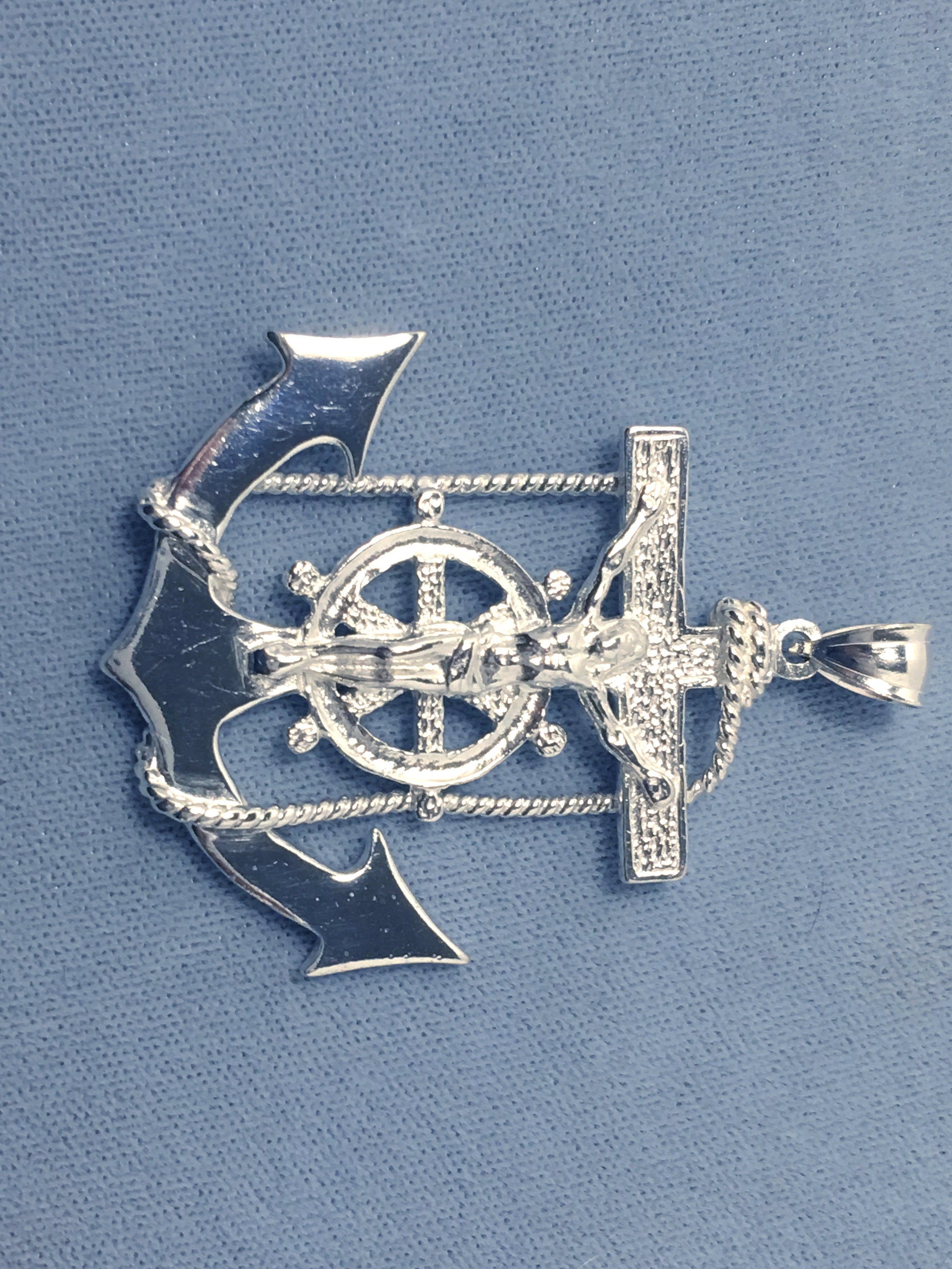 Mariners Cross Anchor Cross Sterling 
