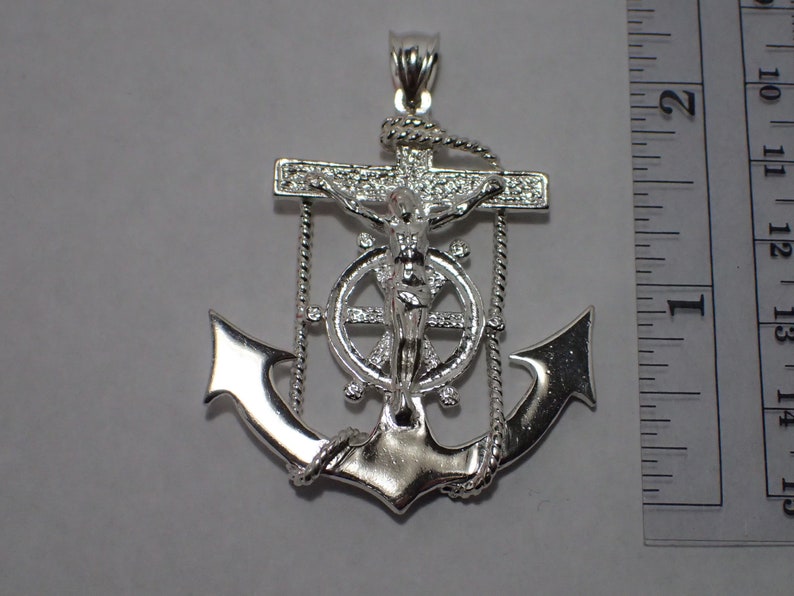 Mariners Cross Anchor Cross Sterling Silver 2 Inches XX Large - Etsy