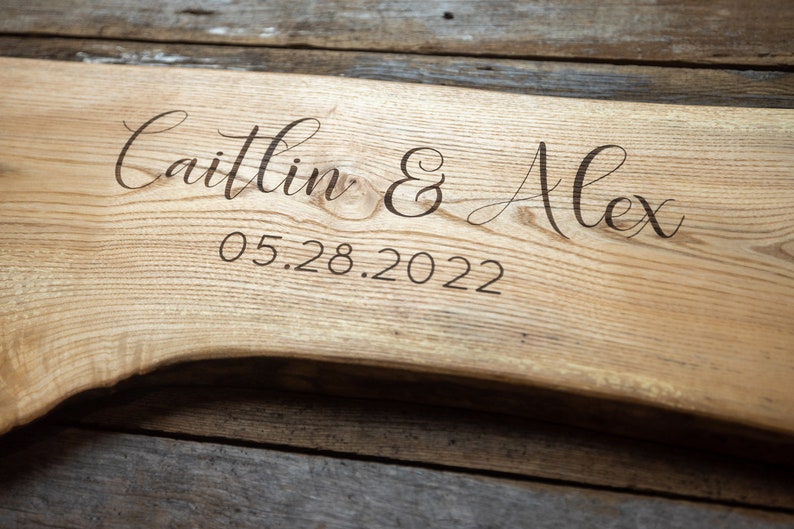 Live Edge Wood Sign Wedding Sign Wedding Gift Rustic Wedding Decor image 5