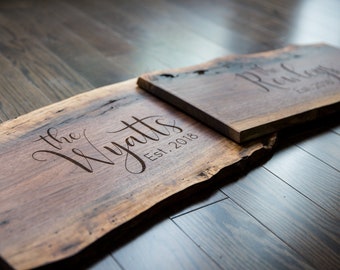 Live Edge Wood Sign | Wedding Sign | Wedding Gift | Rustic Wedding Decor