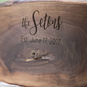 Live Edge Wood Sign Wedding Sign Wedding Gift Rustic Wedding Decor image 2