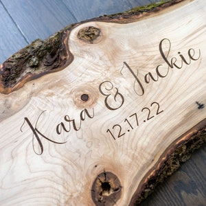 Live Edge Wood Sign Wedding Sign Wedding Gift Rustic Wedding Decor image 4