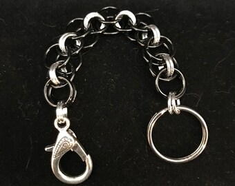 Black and Silver Keychain