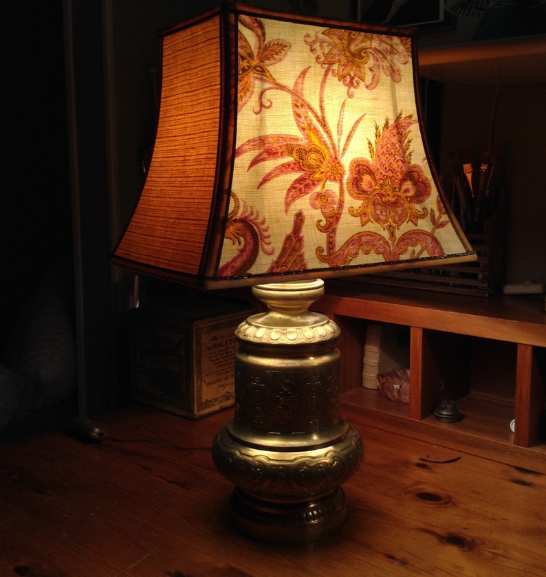 ochre floor lamp shade