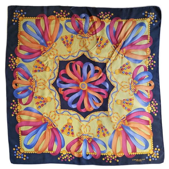 Lombagine Paris 90s vintage scarf pure silk