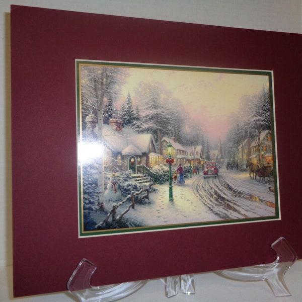 Thomas Kinkade Village Christmas Prints New