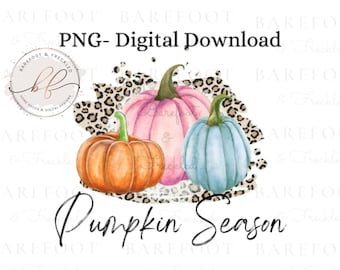 PNG - Pumpasäsong med leopardmönster och pumpor, sublimeringsdesign för hösttröjor och dricksglas