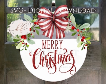 SVG- Merry Christmas Door Hanger svg