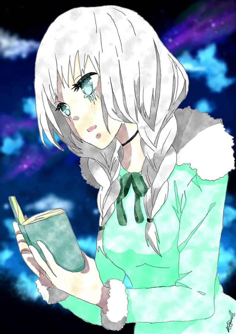 Anime Japanese Girl Yugen Art Poster Print Manga Books Winter Etsy