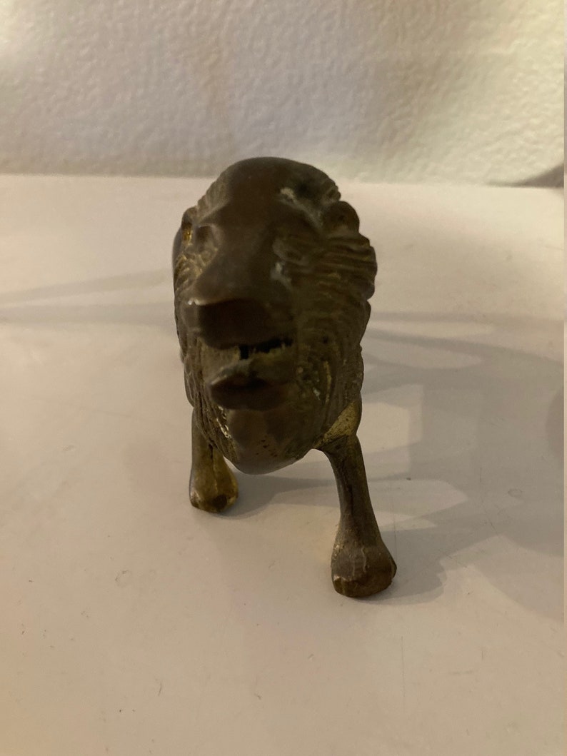 Vintage Solid Brass Lion - Etsy