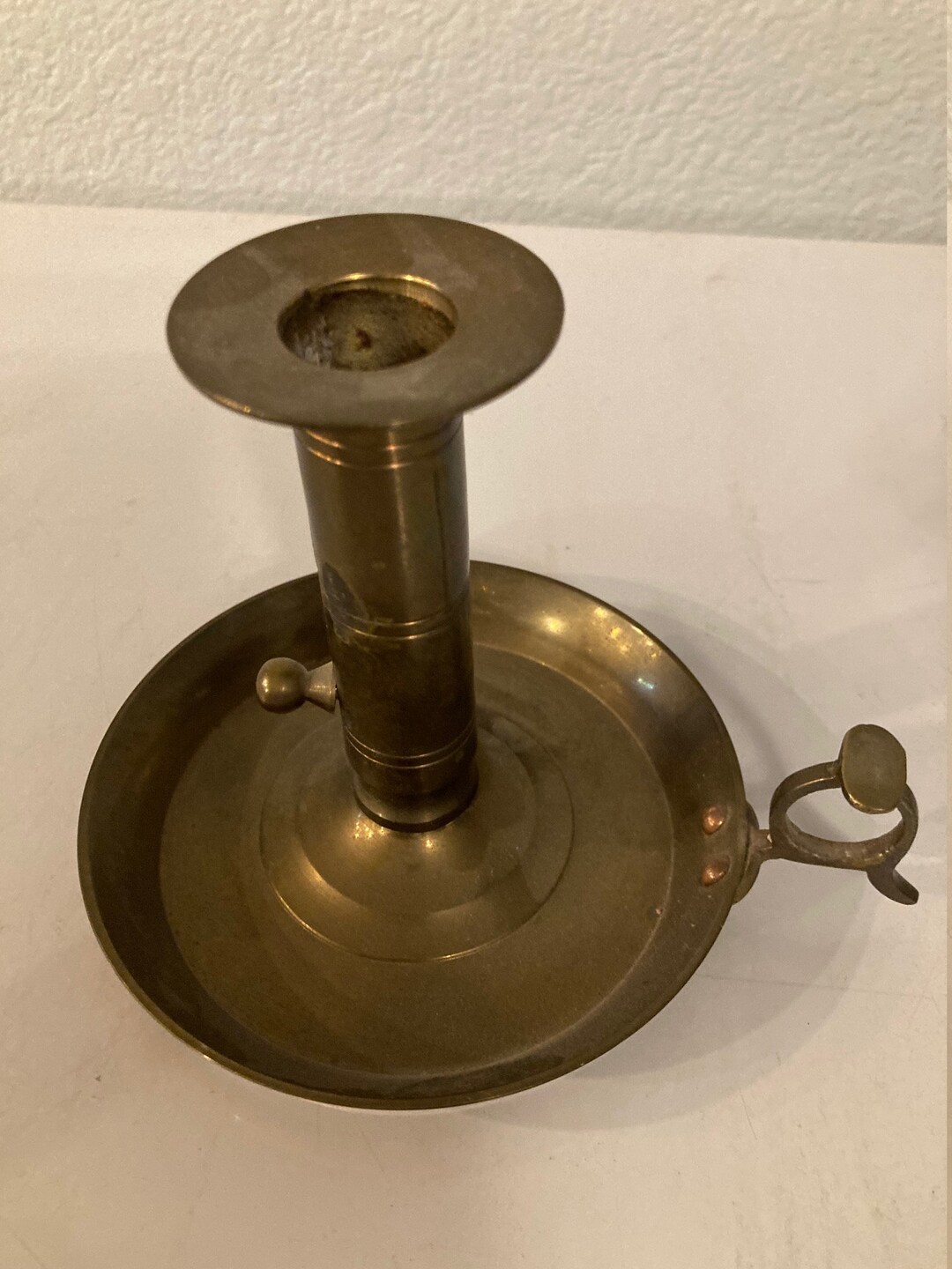 Vintage Brass Push up Candle Holder Etsy