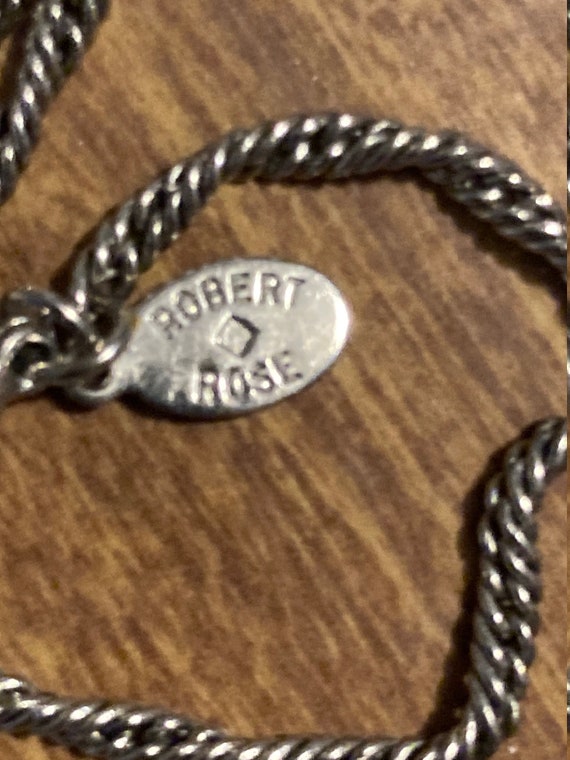 Vintage Robert Rose Pendant Necklace - image 2