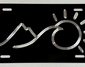 ...And Oceans サイン入りレコード シンフォニック・ブラックメタル Mountains Ocean Wave Sun License Plate Car Tag Diamond Etched on