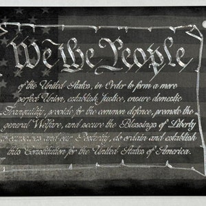 Nós, o povo, constituição, placa patriótica, etiqueta de carro, bandeira dos EUA gravada a laser e diamante, alumínio, metal, resistente às intempéries e à ferrugem