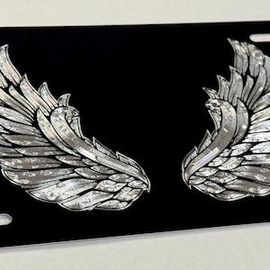 Engelsflügel Nummernschild Car Tag diamantgeätzt graviert