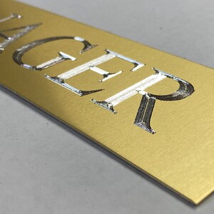 Designer Engraved Gold Silver Diamond Etched Aluminum Metal 10x2 8x2 ...