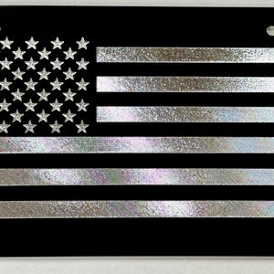 Placa de licença da bandeira americana dos EUA, etiqueta de carro patriótica, penteadeira frontal, diamante gravado/metal preto, à prova de intempéries e ferrugem