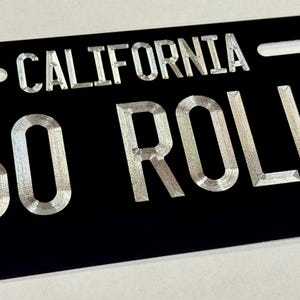 Any State Custom Motorcycle Bike 7x4 Tag License Plate Diamond Etched Engraved Metal Diamond Etched Aluminum Metal Weatherproof