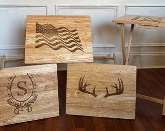 Custom Engraved TV Travel Table Tray Stand Personalized Gift