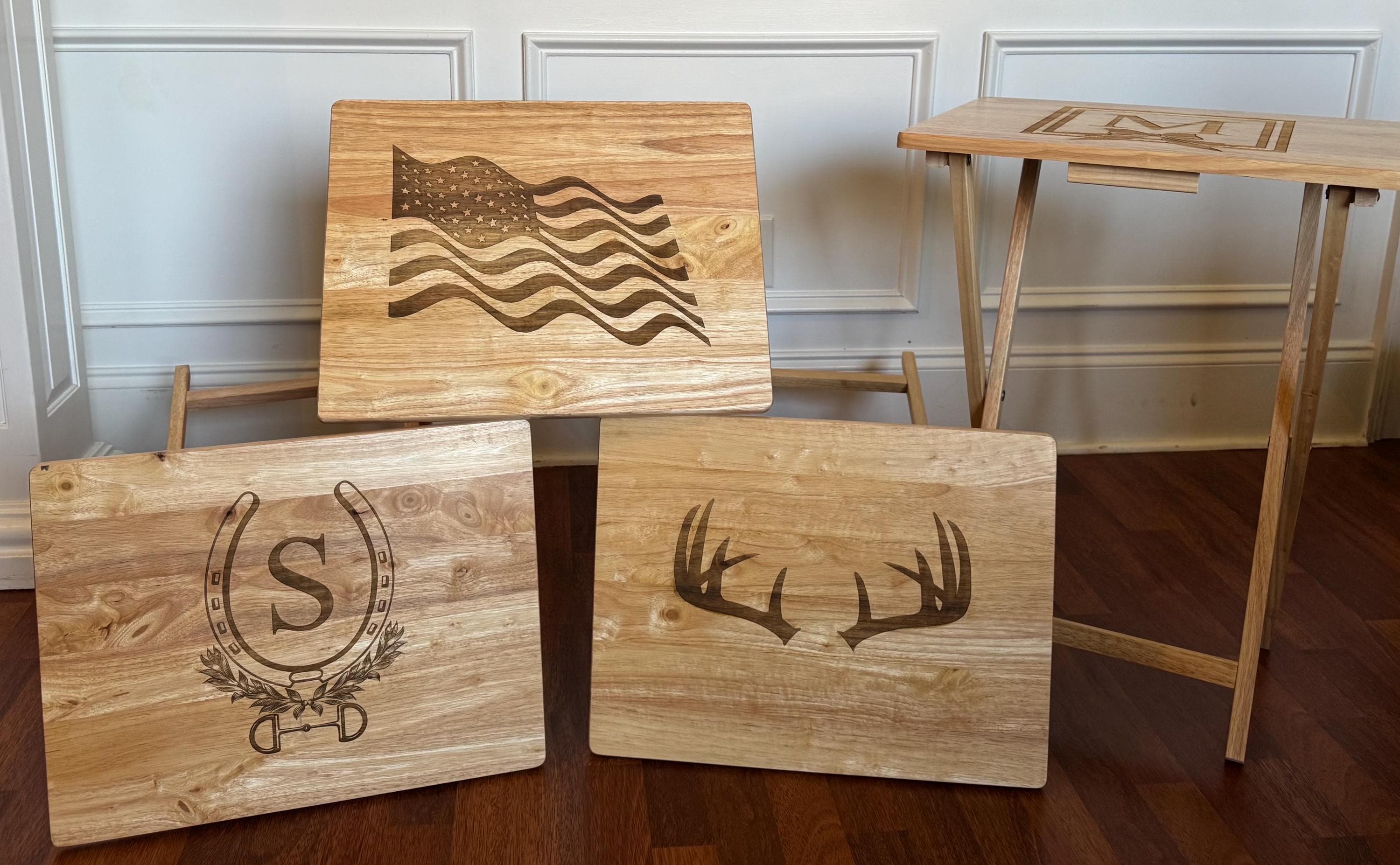 Bandeja de viaje para TV con grabado personalizado, regalo personalizado