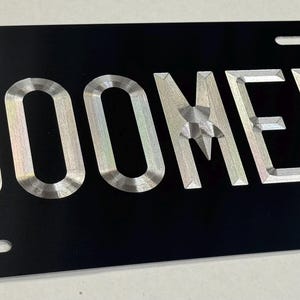 Custom Your Name or Text License Plate MATTE Black Car Tag Diamond Etched / Engraved Personalized on Aluminum Metal Weatherproof & Rustproof