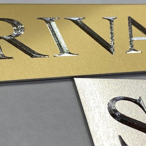 Designer Engraved Gold Silver Diamond Etched Aluminum Metal 10x2 8x2 ...