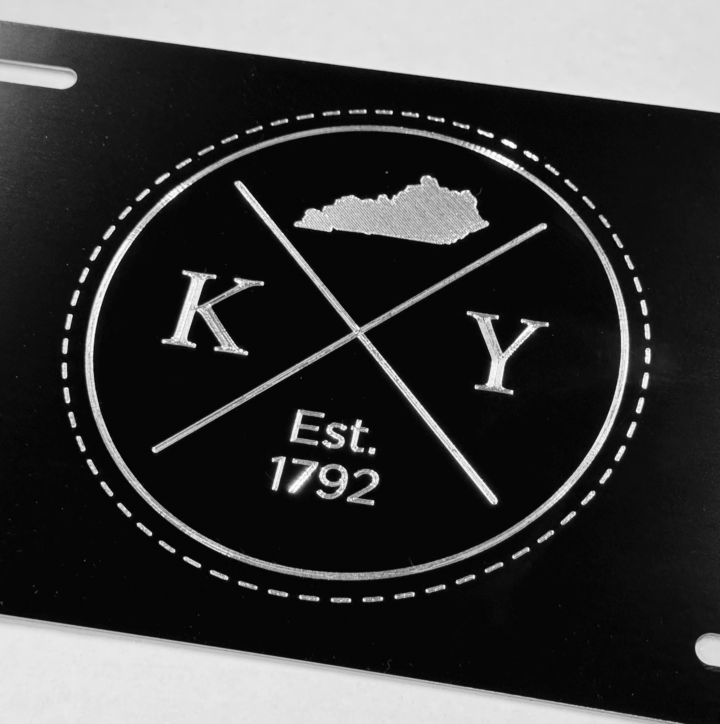 Kytag Kentucky KY State Flag License Plate Vanity Front Car Tag Diamond ...