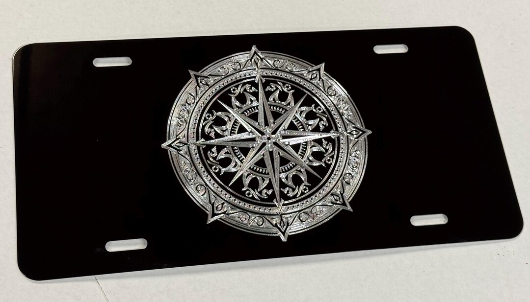 Celtic Compass Car Tag Diamond Etched Engraved License Plate - Etsy
