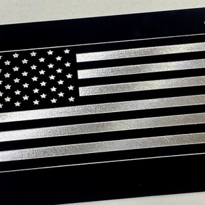 Placa de licença da bandeira americana dos EUA, frente de vaidade, etiqueta de carro patriótica, diamante gravado/metal preto, à prova de intempéries, à prova de ferrugem