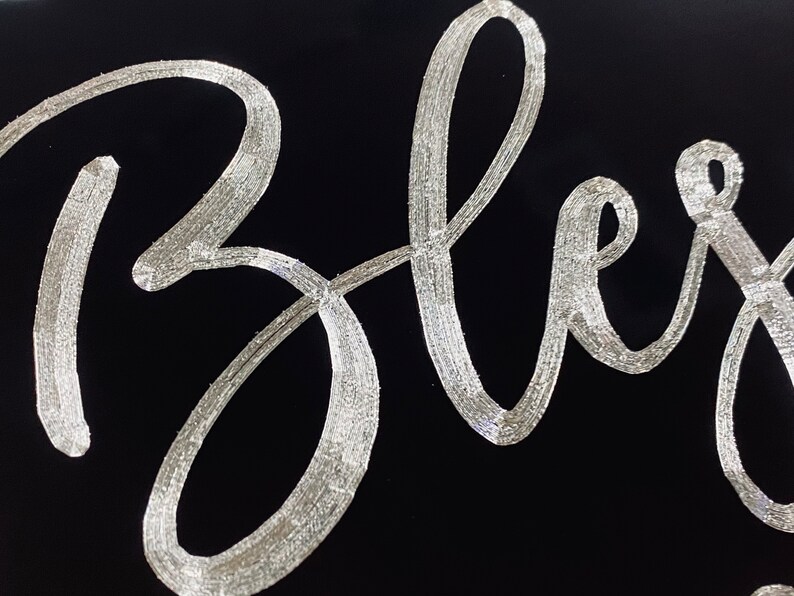 Blessed Arrow Car Tag Engraved License Plate Silver Diamond Etched on ...