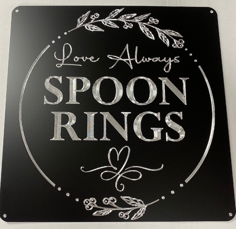 Custom Add Silver Sign Business Logo Sign Engraved on Black Metal Custom Personalized Silver ...