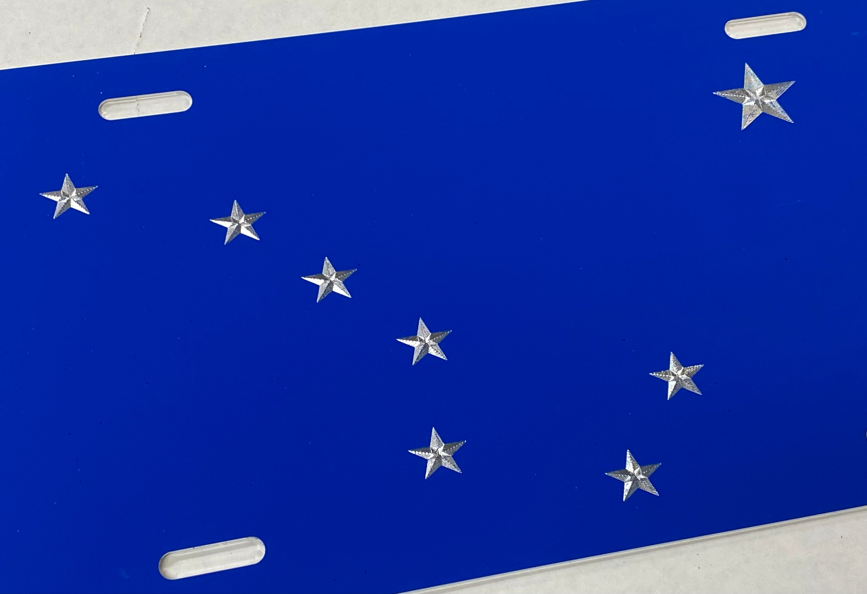 Engraved Alaska AK State Flag Stars License Plate Vanity Front Car Tag ...