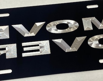 MOVE OVER in Reverse License Plate  Vanity Front Car Tag Engraved / Diamond Etched Aluminum Metal Weatherproof Rustproof