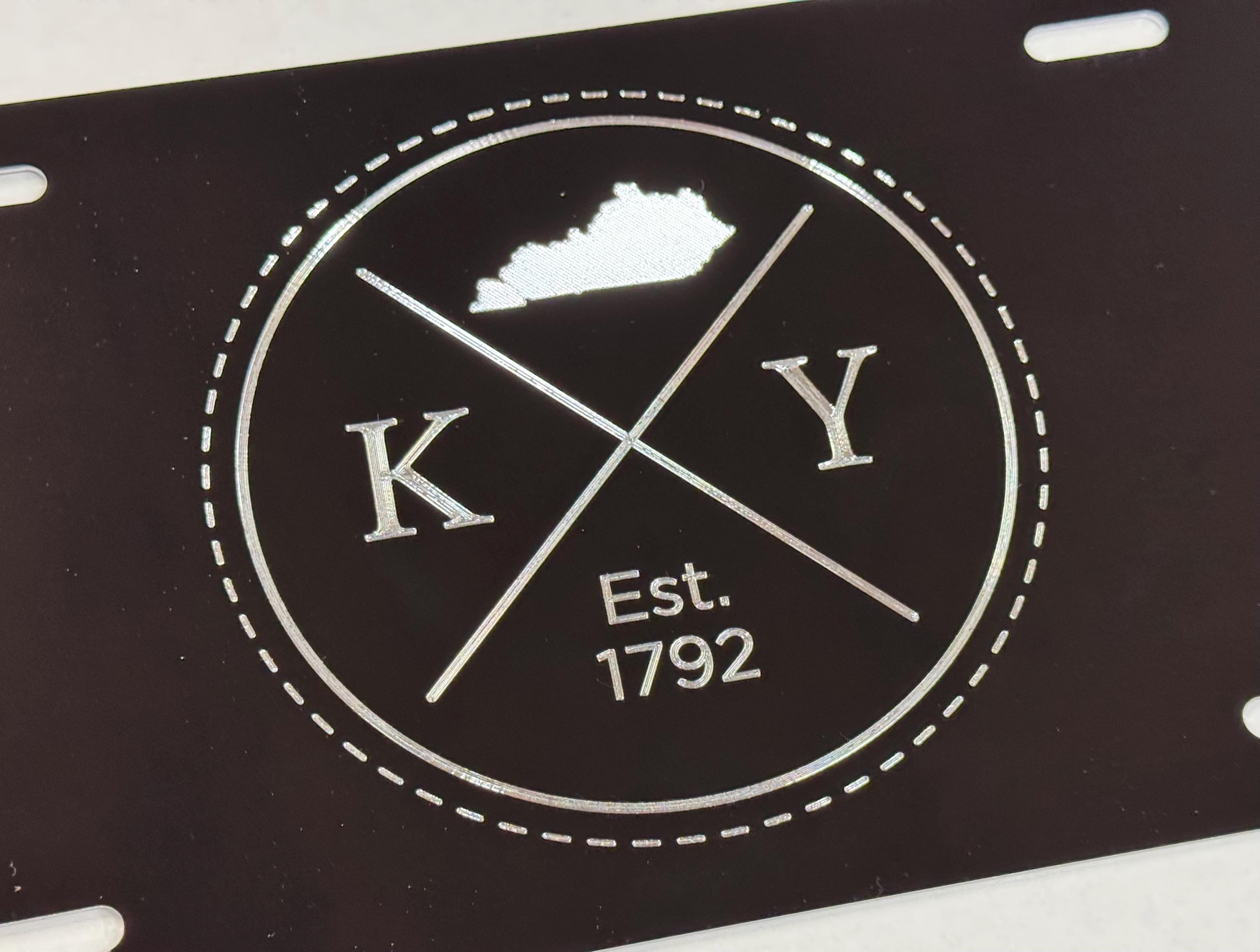 Kytag Kentucky KY State Flag License Plate Vanity Front Car Tag Diamond ...