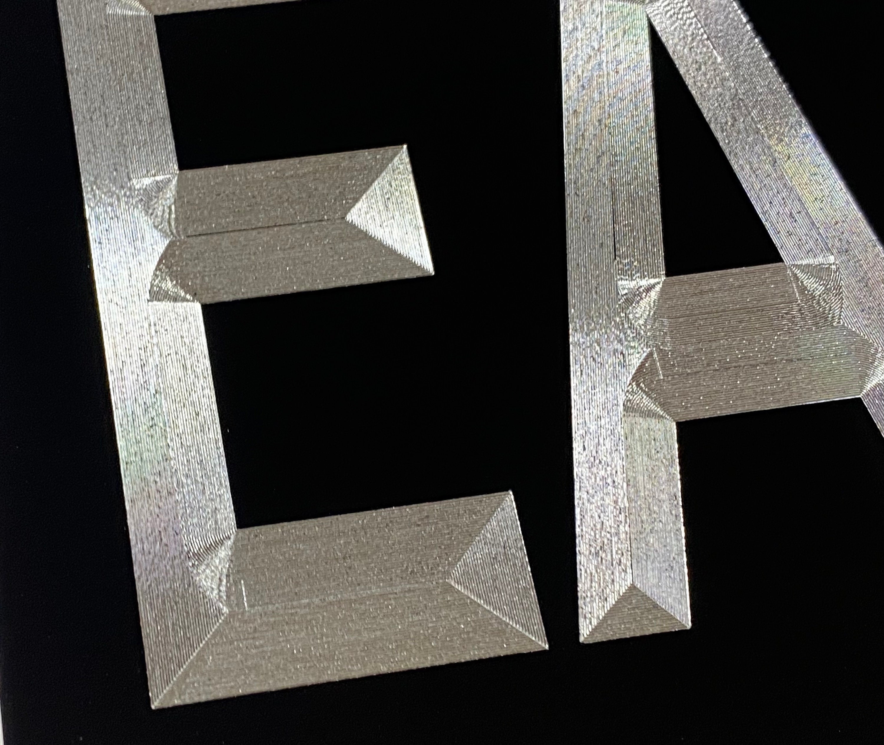 Silver Engraved Eat Beef Black Car Tag Diamond Etched Metal Front - Foto 6